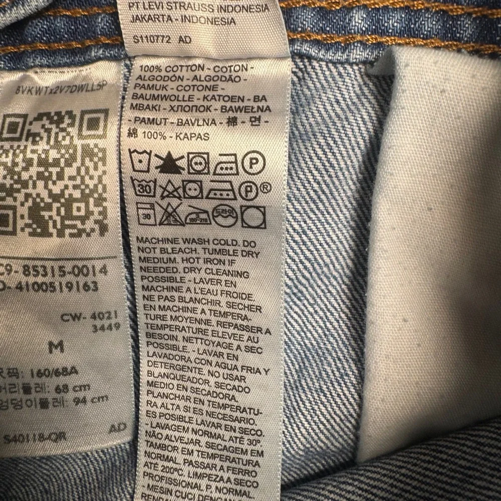 Levi's Premium Denim Overalls Womens Medium Blue Casual Workwear Dungarees - Picture 11 of 11